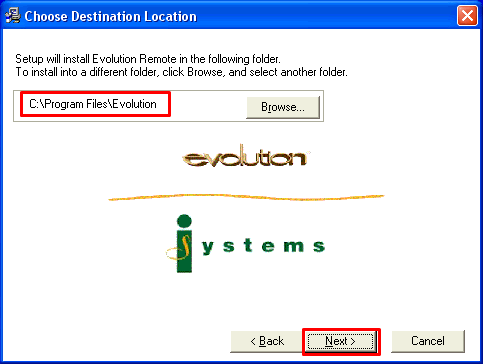 [Choosing default Installation location]