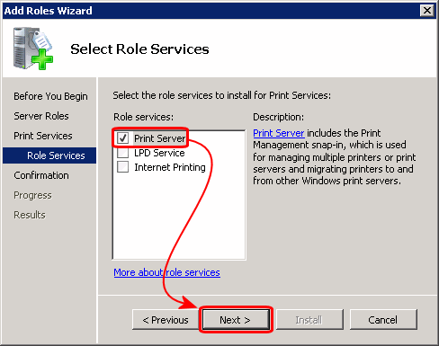 Enable Print Server only